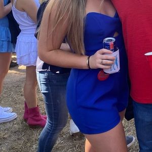 Royal Blue Sleeveless Romper